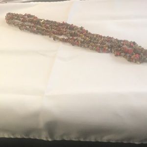 Five strand necklace stones 16”